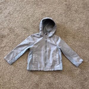 Free Country Kids Gray Hooded Raincoat Size 4